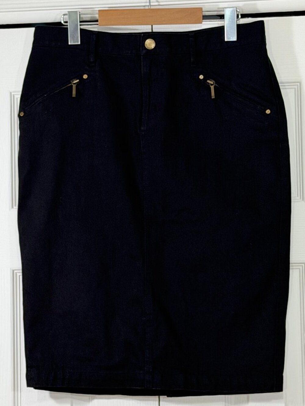 Lauren Ralph Lauren Black Denim Pencil Skirt